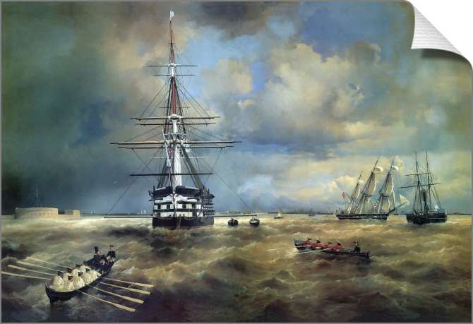 Картины на холсте Кронштадтский рейд