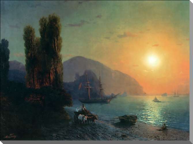 Картины на пластике, пеноркартоне Крымский вид. Аю-даг