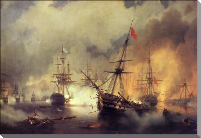 Картины на пластике, пеноркартоне Наварринский бой