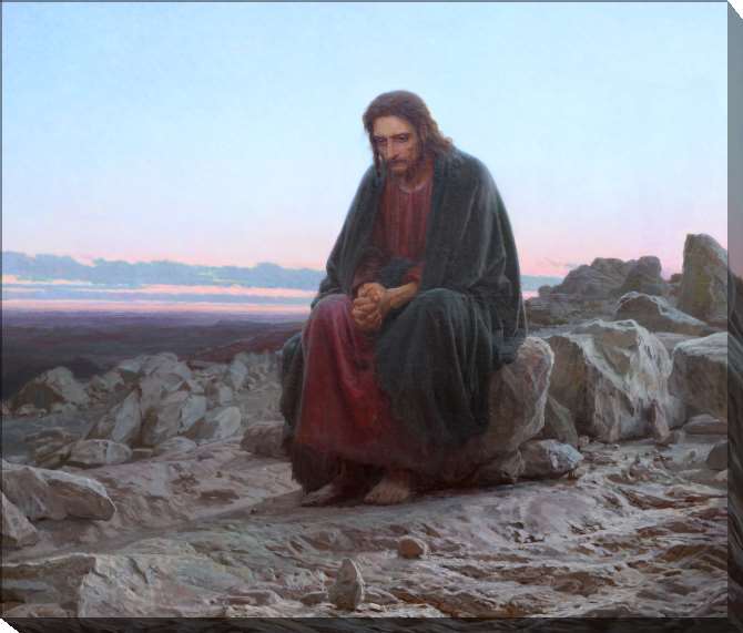 Paintings on canvas Christ in the Desert