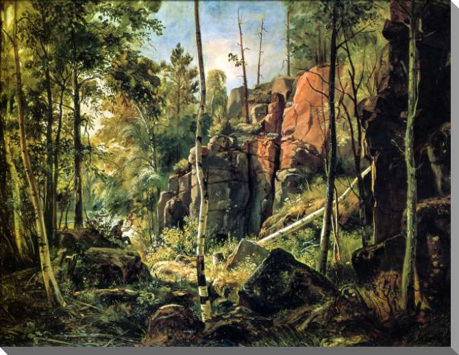 Картины на пластике, пеноркартоне Вид на острове Валааме. Местность Кукко