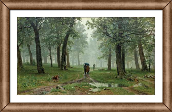 Картины на холсте Дождь в дубовом лесу