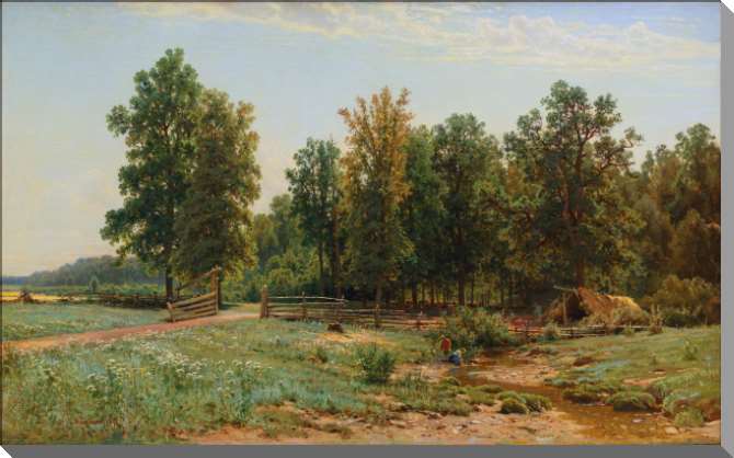 Картины на пластике, пеноркартоне На окраине дубового леса