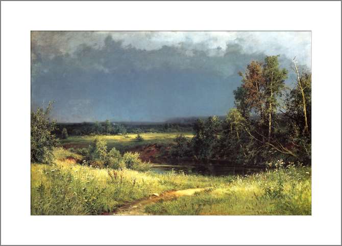 Картины, фото с паспарту Перед грозой