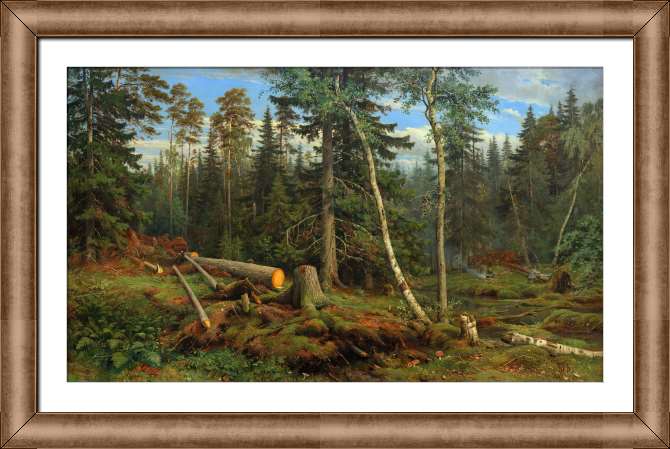 Картины на холсте Рубка леса