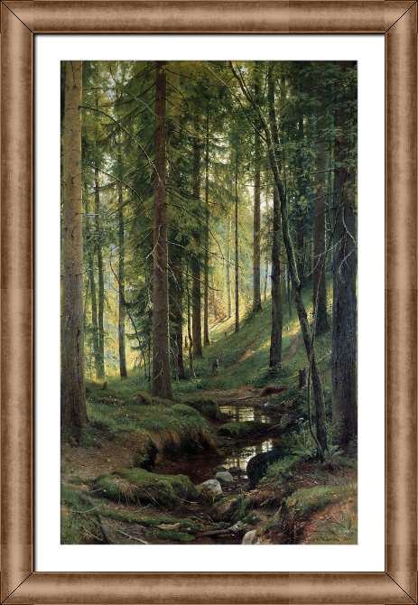 Картины на холсте Ручей в лесу
