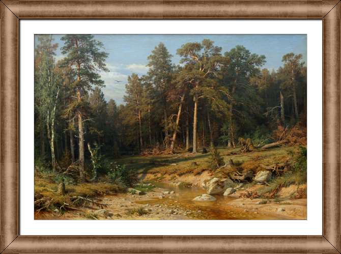 Картины на холсте Сосновый бор. Мачтовый лес в Вятской губернии