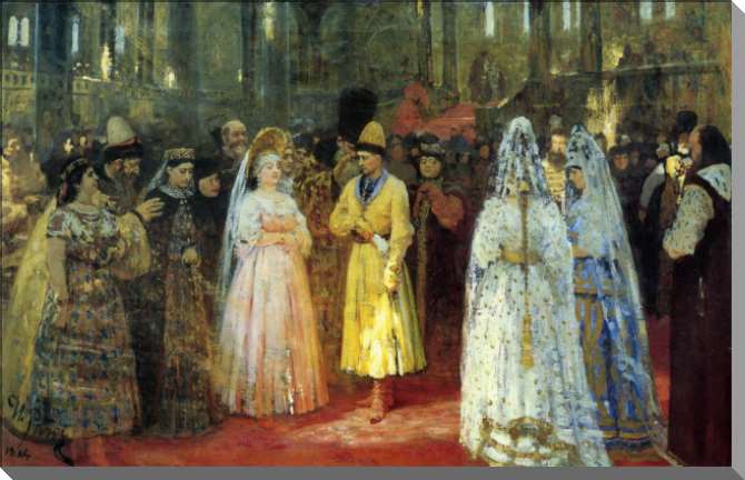 Картины на пластике, пеноркартоне Выбор царской (великокняжеской) невесты