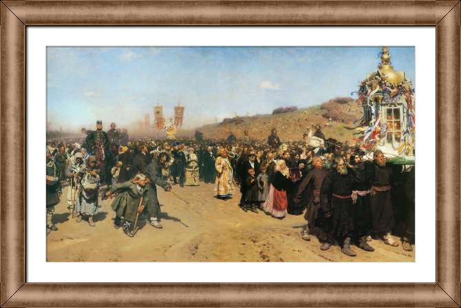 Картины на холсте Крестный ход в Курской губернии