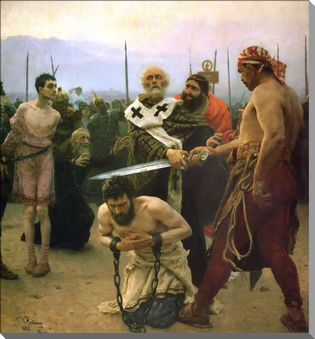 Картины на пластике, пеноркартоне Николай Мирликийский избавляет от смертной казни трех невинно осужденных