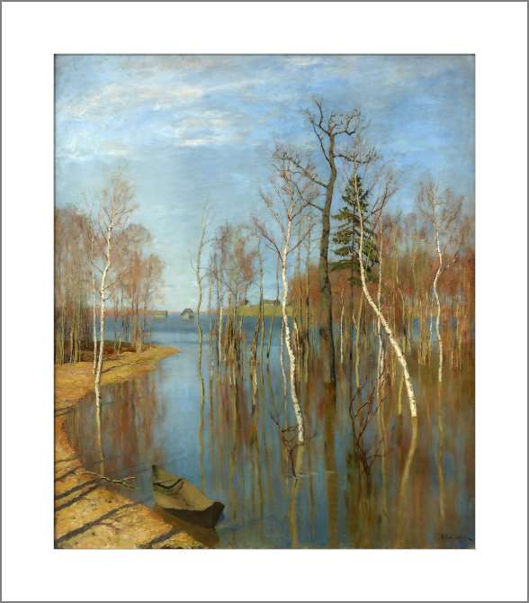 Картины, фото с паспарту Весна. Большая вода