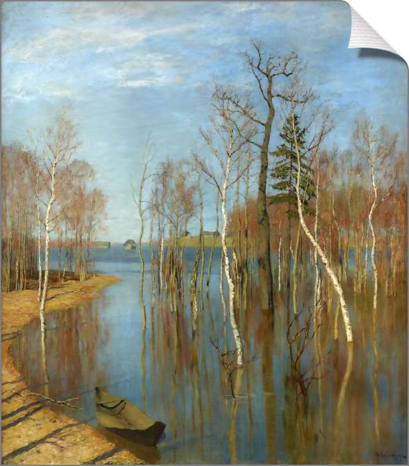 Картины на холсте Весна. Большая вода