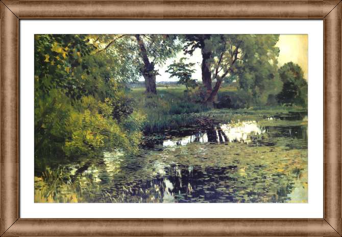 Картины на холсте Заросший пруд