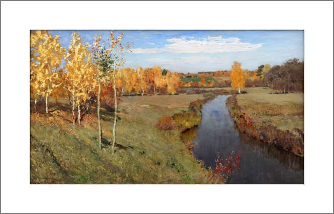 Картины, фото с паспарту Золотая осень