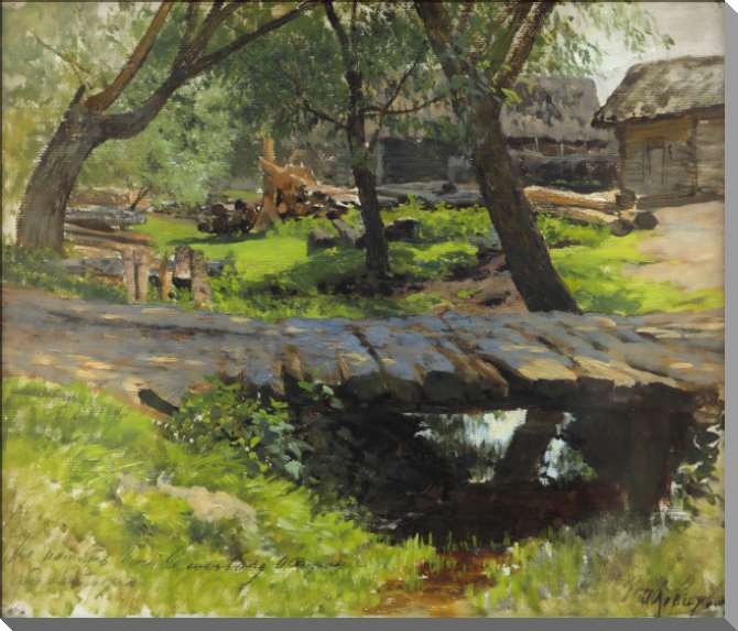 Картины на пластике, пеноркартоне Мостик. Саввинская слобода