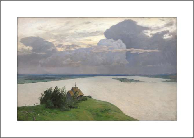 Картины, фото с паспарту Над вечным покоем