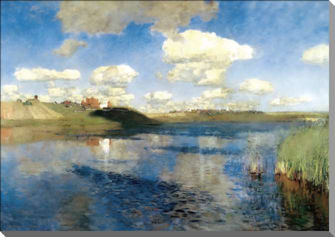 Картины на пластике, пеноркартоне Озеро. Русь