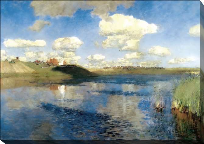 Paintings on canvas Lake. Russia