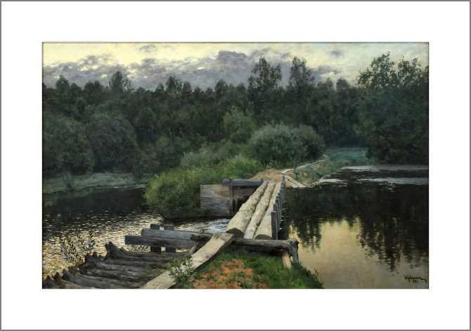 Картины, фото с паспарту У омута