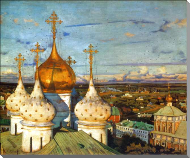 Картины на пластике, пеноркартоне Купола и ласточки