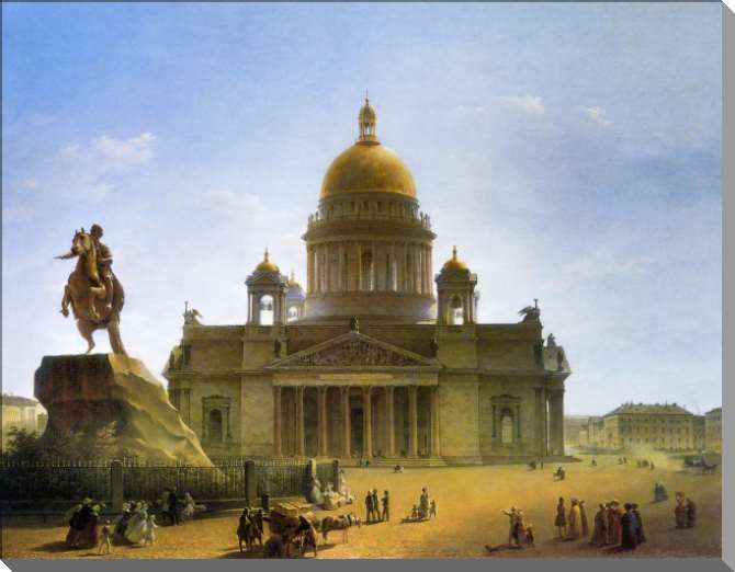 Картины на пластике, пеноркартоне Исаакиевский собор и памятник Петру I