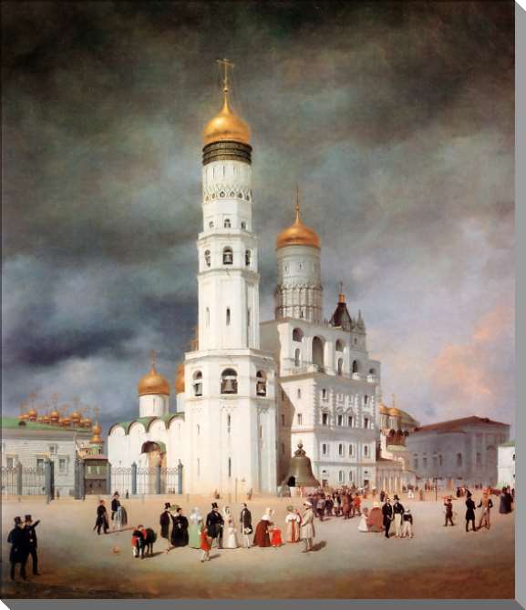 Картины на пластике, пеноркартоне Ивановская площадь в Московском Кремле