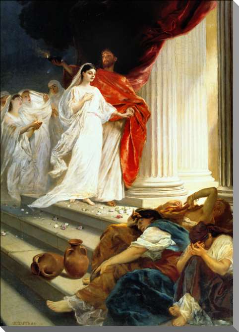 Картины на пластике, пеноркартоне Притча о мудрых и неразумных девах