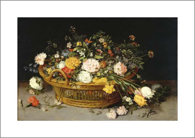 Картины на холсте Корзина цветов