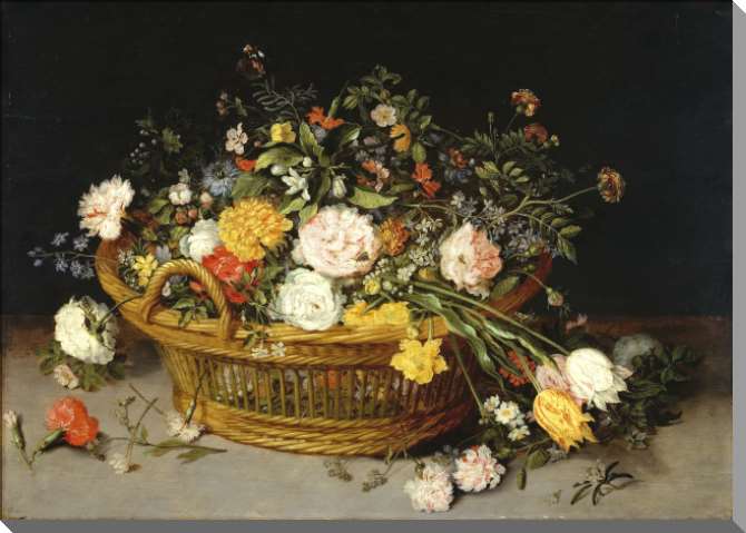 Картины на пластике, пеноркартоне Корзина цветов