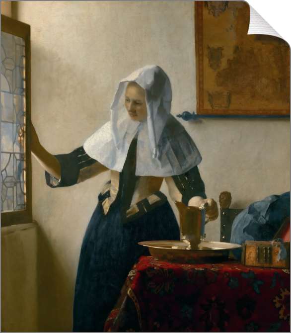 Картины на холсте Молодая женщина с кувшином воды