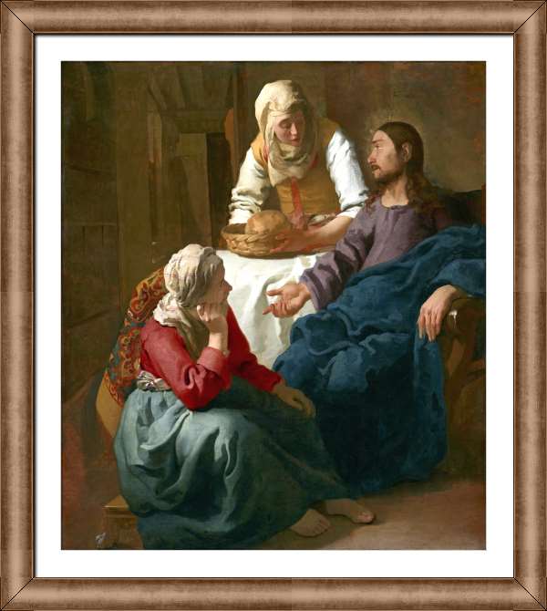 Картины на холсте Христос в доме Марфы и Марии