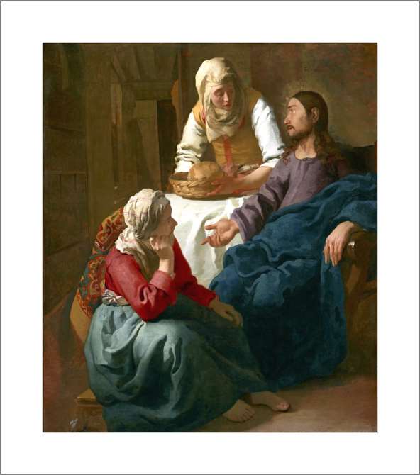 Картины на холсте Христос в доме Марфы и Марии