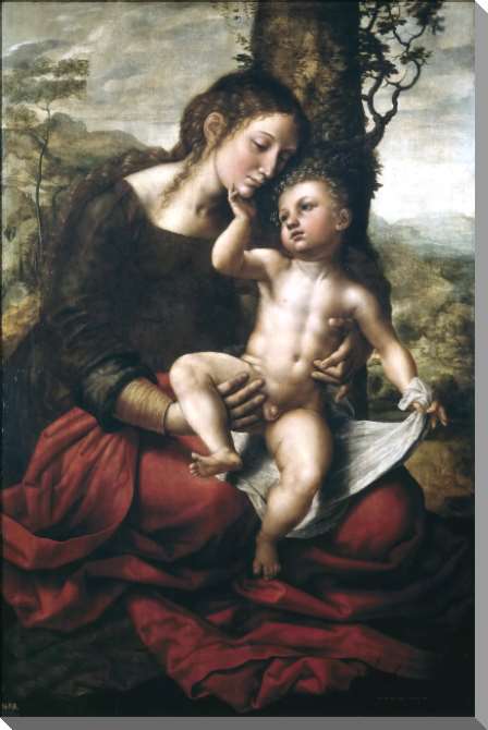 Картины на пластике, пеноркартоне Мадонна с младенцем