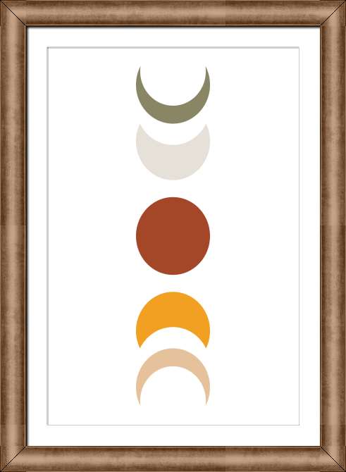 Картины на холсте Абстракция солнце и луна