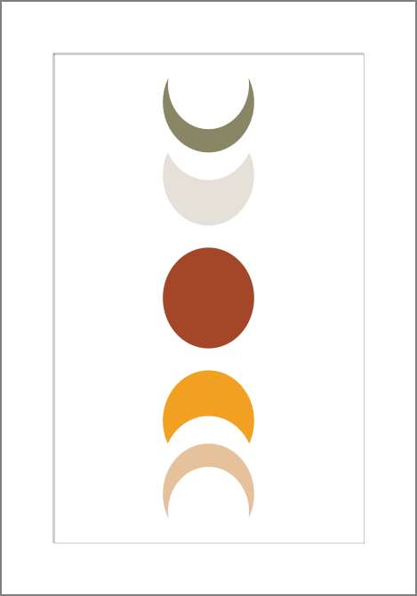 Картины на холсте Абстракция солнце и луна