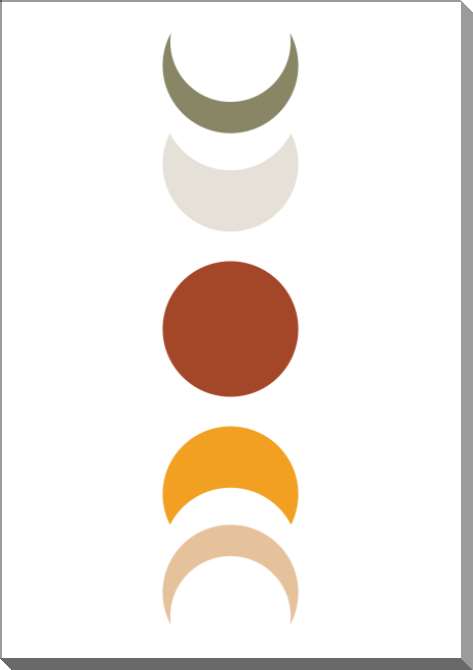 Картины на пластике, пеноркартоне Абстракция солнце и луна