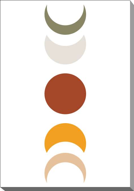 Картины на холсте Abstraction of the sun and moon