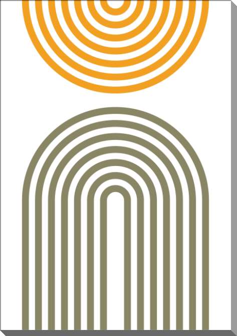 Картины на пластике, пеноркартоне Абстракция два цвета