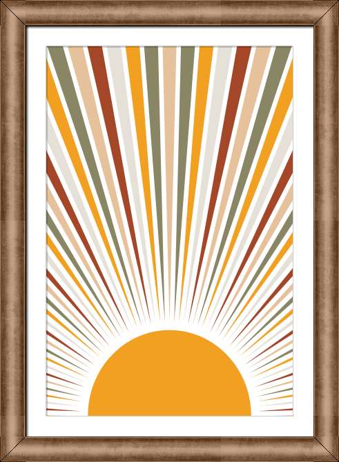 Картины на холсте Абстракция солнце