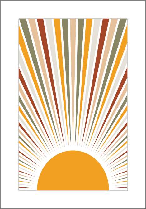 Картины на холсте Абстракция солнце