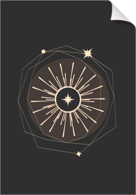 Картины на холсте Мистическая геометрическая фигура на темном фоне