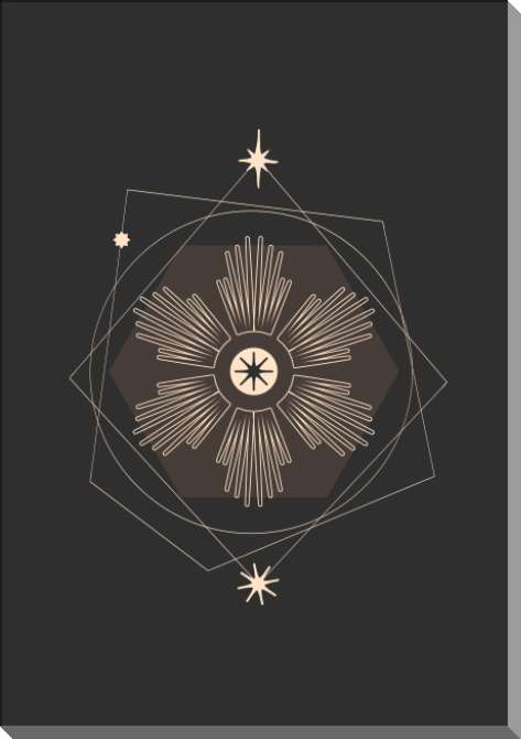 Картины на пластике, пеноркартоне Фигура в стиле эзотерики