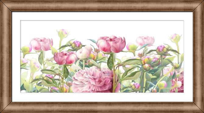 Картины на холсте Нежные розовые пионы