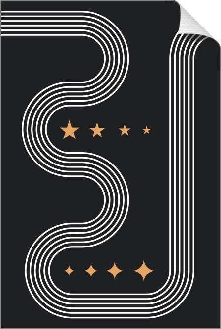 Картины на холсте Линейная абстракция на темном фоне звездами