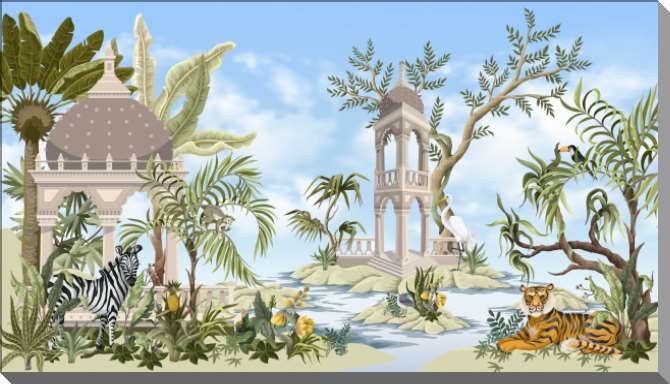 Картины на пластике, пеноркартоне Тропический остров