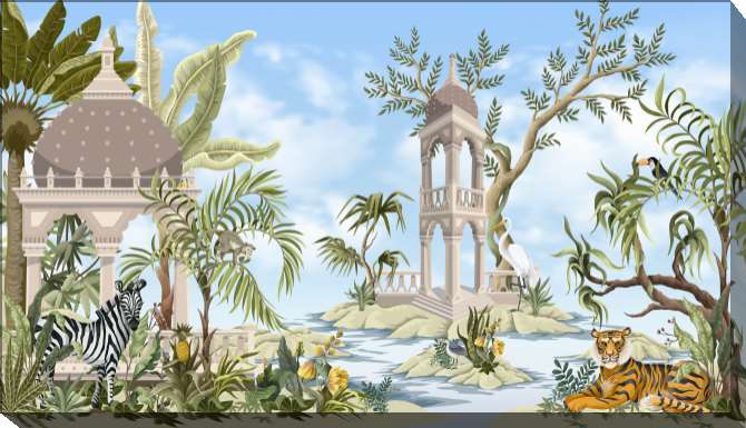 Paintings on canvas A tropical island