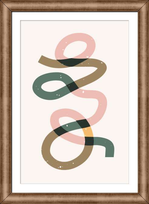 Репродукции картин Pink-green abstraction of a spiral line