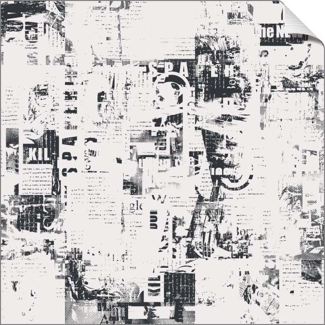 Картины на холсте Отпечатки газетного текста на светлом фоне