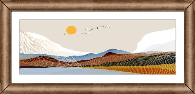 Reproductions of paintings Minimalistic abstract mountains