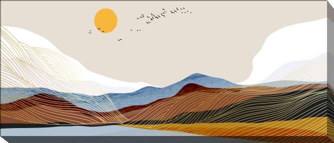 Картины на холсте Minimalistic abstract mountains